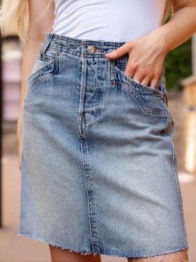 Free People Suzy Denim Midi Skirt